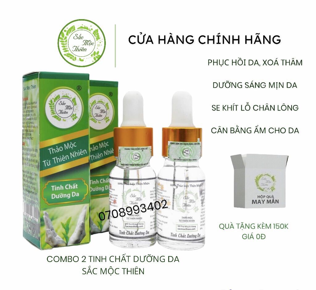 Combo 2 Chai Tinh Chất Dưỡng Da Sắc Mộc Thiên - Thu Nhỏ Lỗ Chân Lông Chống Lão Hóa Sau Tái Tạo Da
