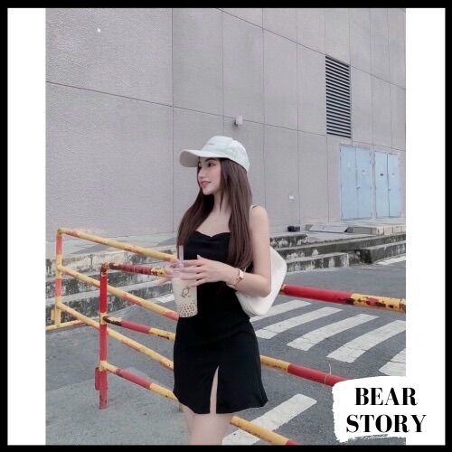 Đầm hai dây hở lưng xẻ tà Yona By candystyle