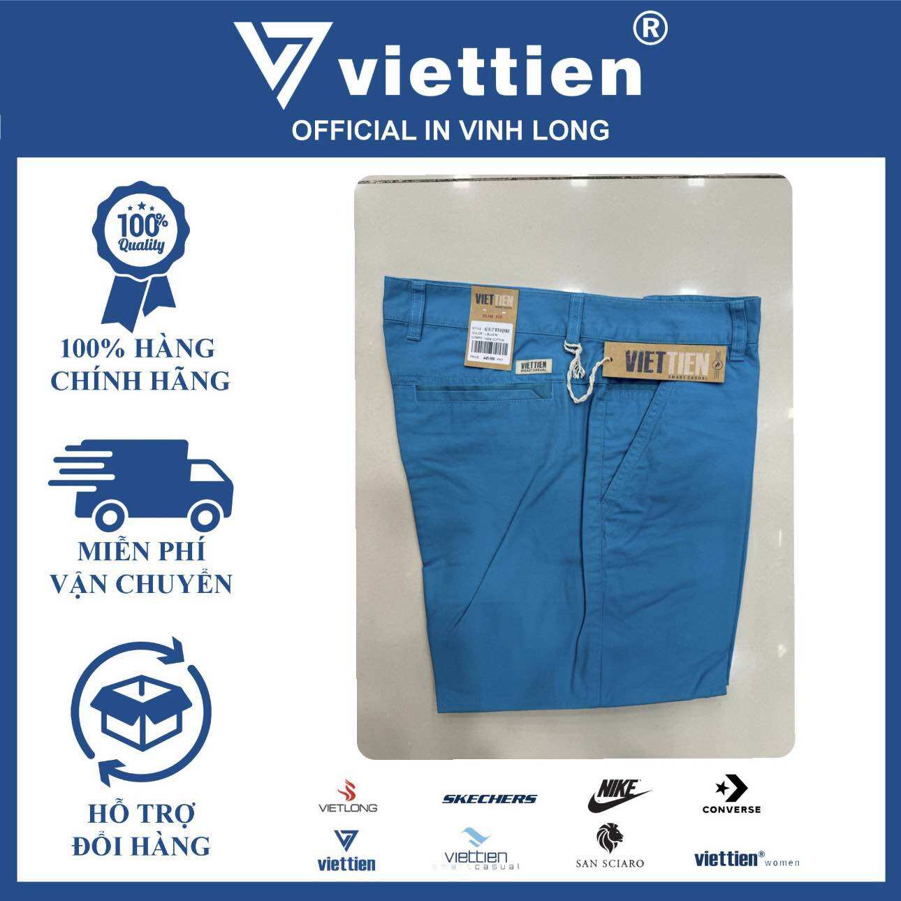 Quần Short Kaki Việt Tiến form SlimFit còn size 29-34