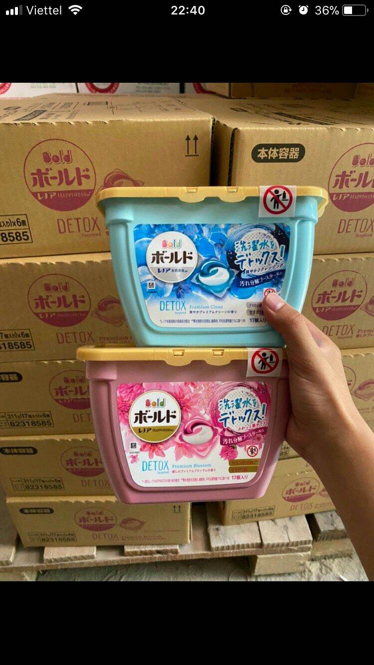 Viên giặt Bold hộp 17 viên