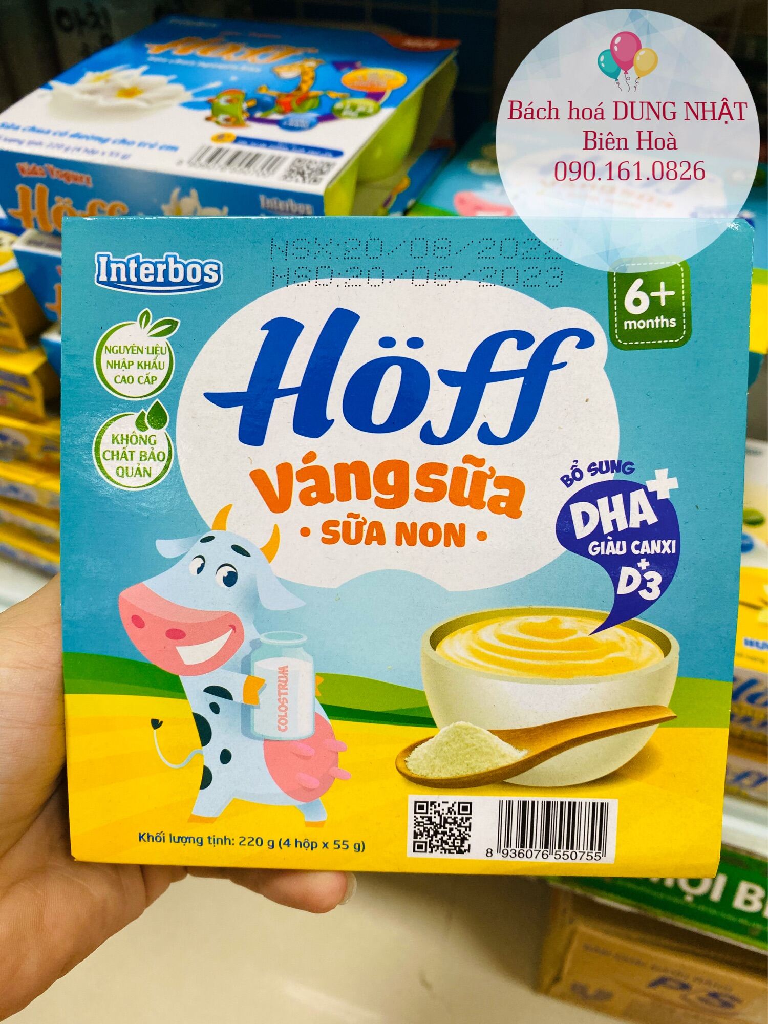 Váng sữa Hoff sữa non  vỉ 4 hộp hsd 2023
