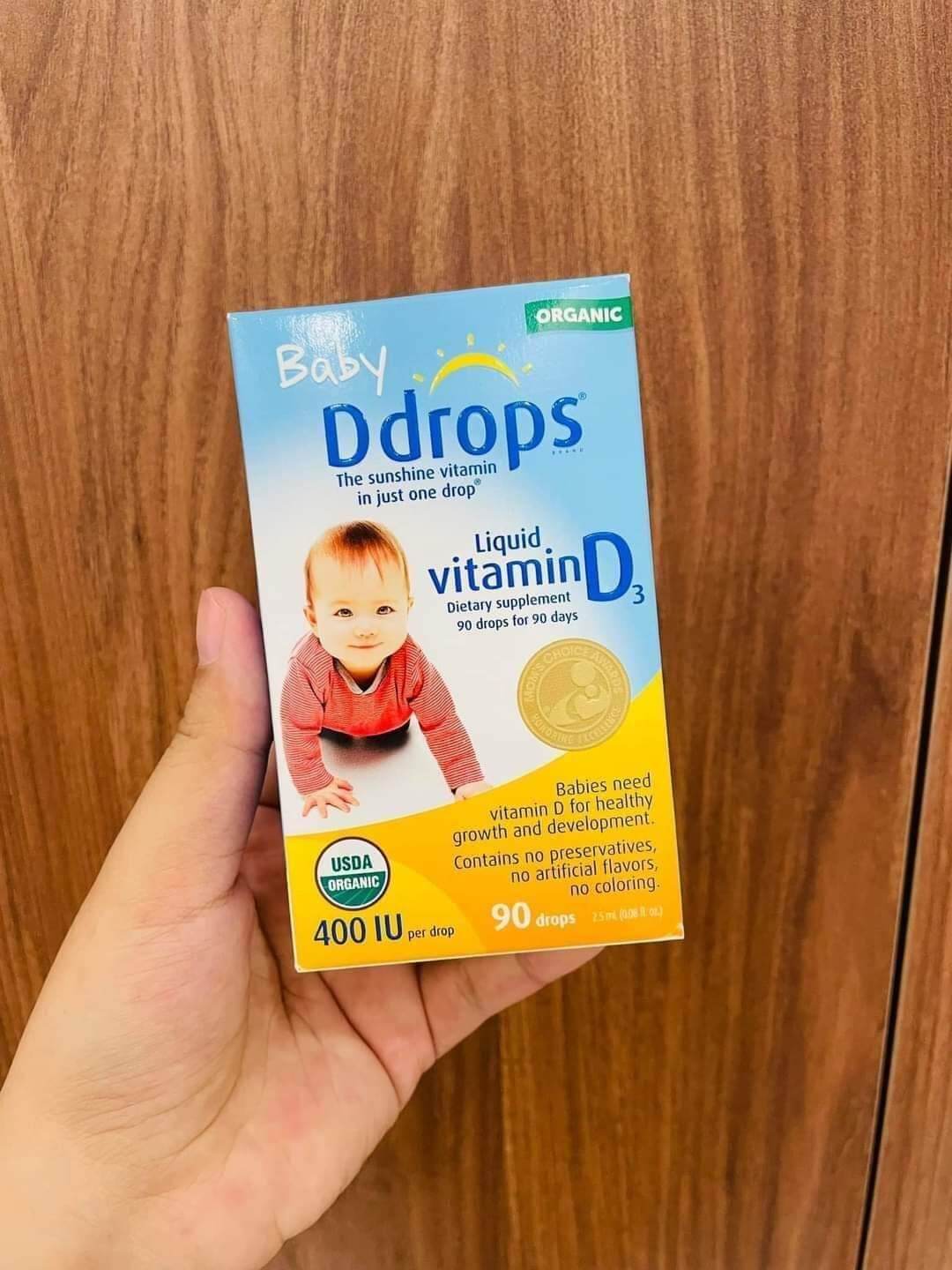 [HCM] Baby Ddrops Vitamin D ddrop cho bé 90 giọt Mỹ