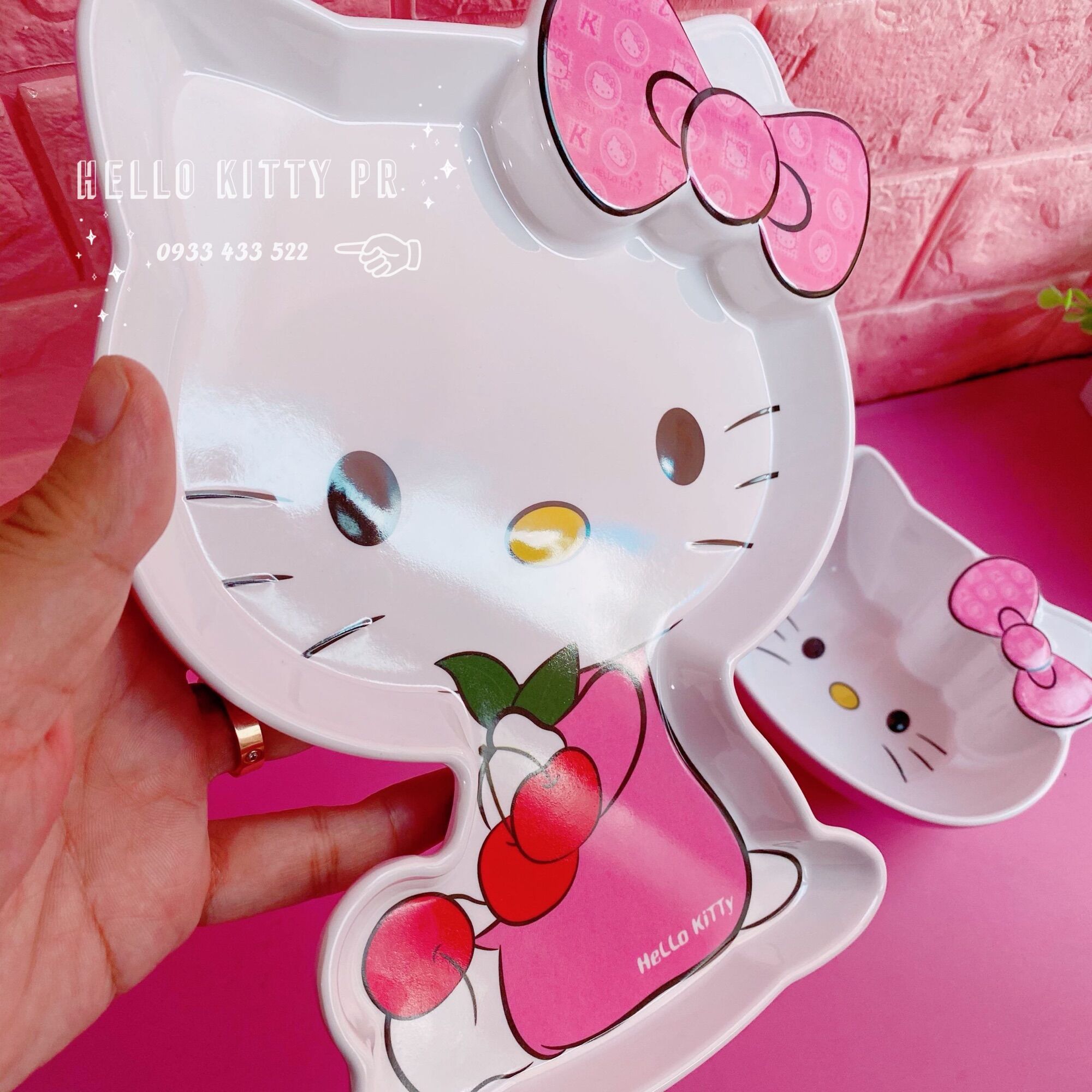 Chén dĩa 3D Hello Kitty