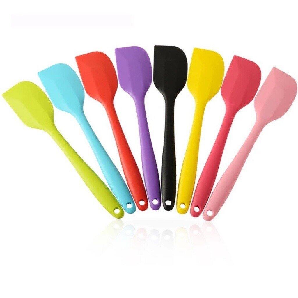 Spatula - Phới dẹt trộn bột, vét bột, nấu ăn...Silicon đúc liền