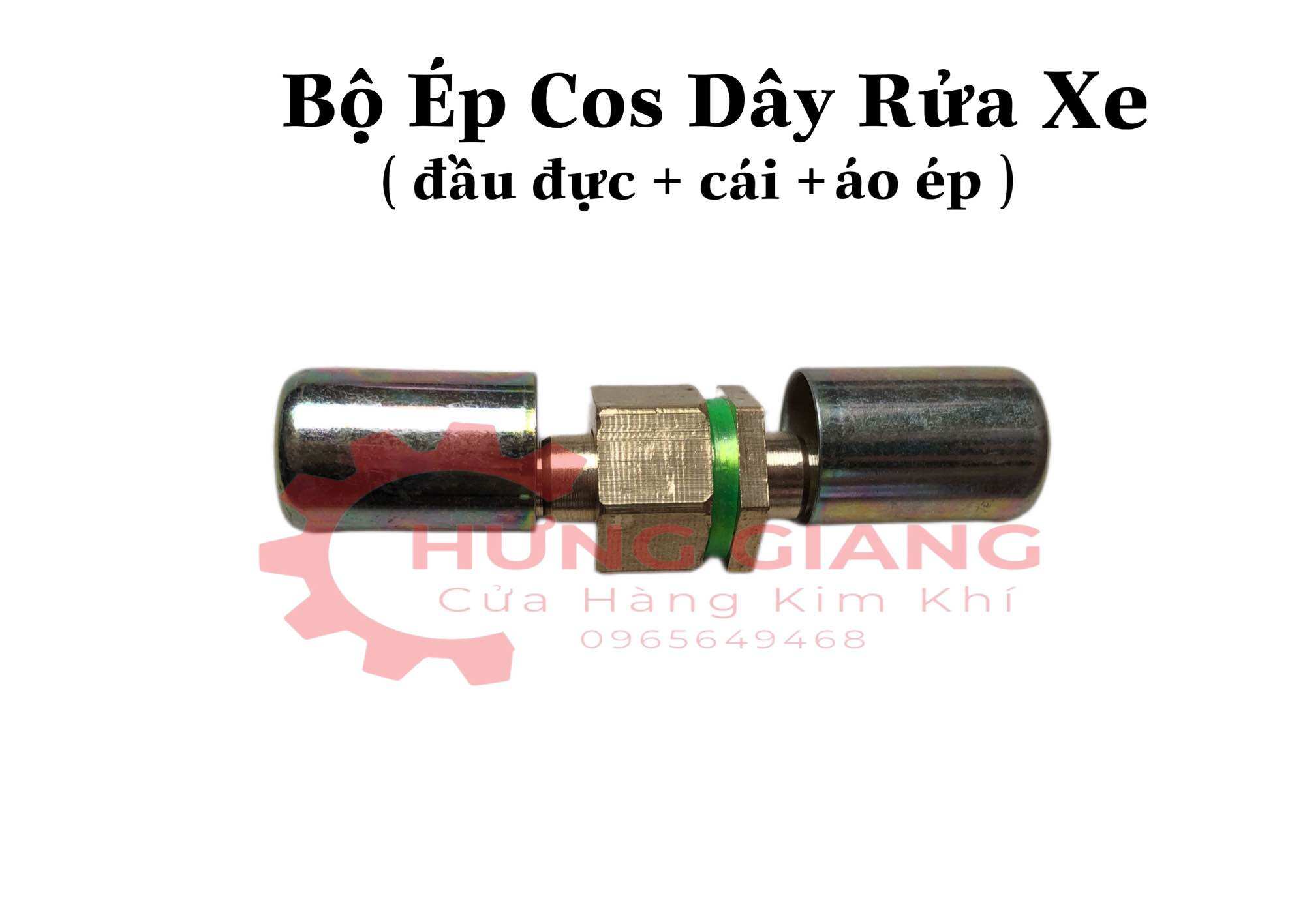 Bộ đầu ép cos dây máy rửa xe - ren 13mm