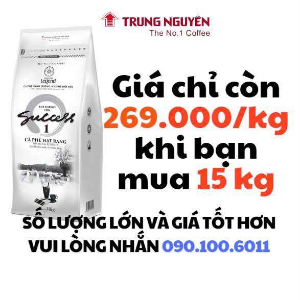 Cà phê hạt rang Success 1 - CÀ PHÊ TRUNG NGUYÊN GIÁ SỈ