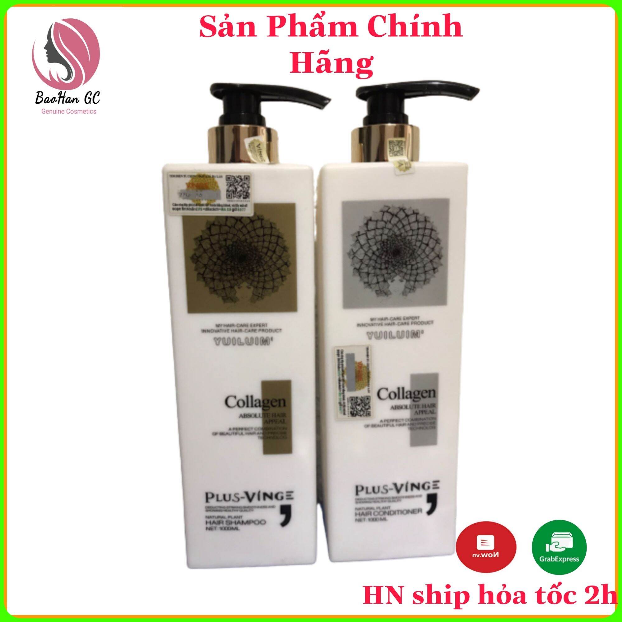 Gội Xả Chính Hãng Vinge Collagen Plus. Dầu Gội Dầu Xả Dành Cho Cả Nam Và Nữ. Siêu Mượt Và Kích Thích Mọc Tóc. Baohangc