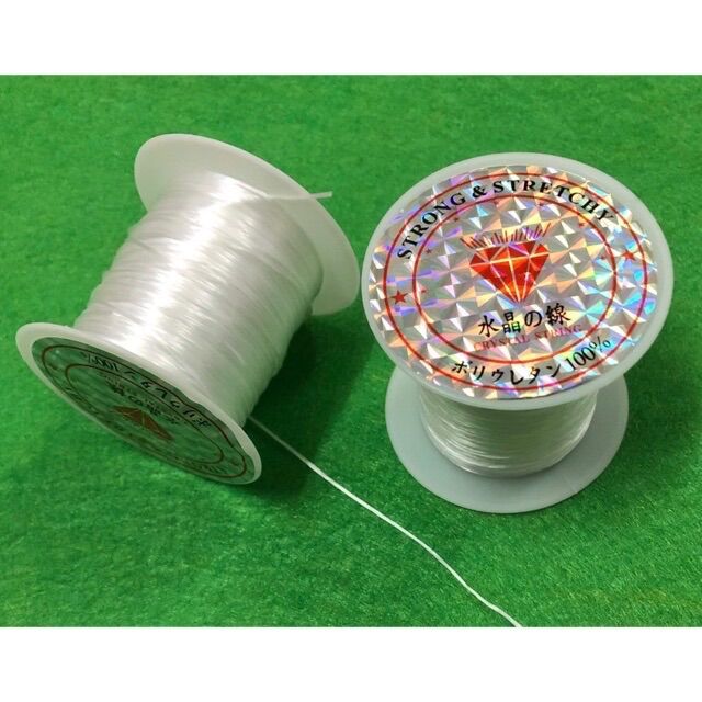 Cước thun dẹp co giãn tốt dùng xỏ hạt cườm hạt trai