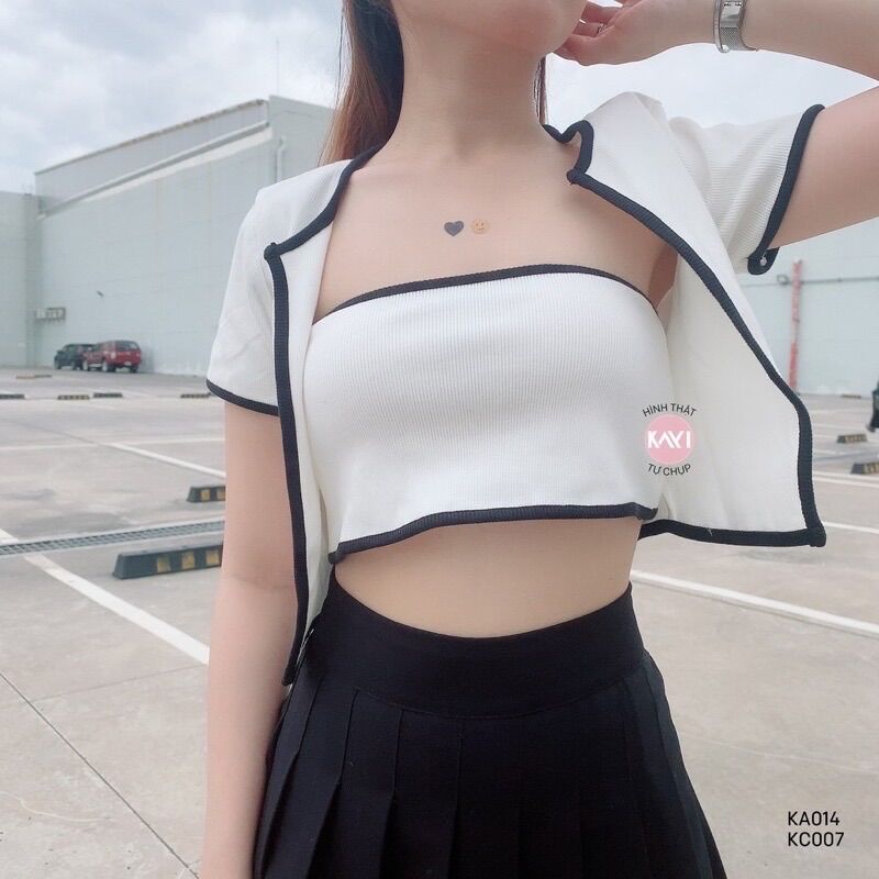 Set áo cặp phối viền màu T10