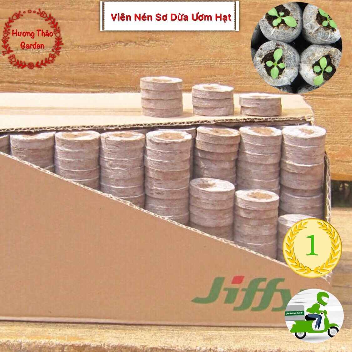 10 viên nén sơ dừa ươm hạt giống