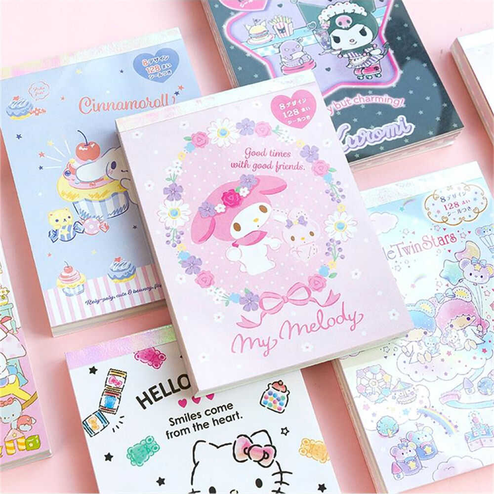 Sanrio Giai Điệu Cinnamoroll Kitty Dễ Thương Tay Dán Sách Hoạt Hình Ghi Nhớ Giấy Note Có Miếng Dán C