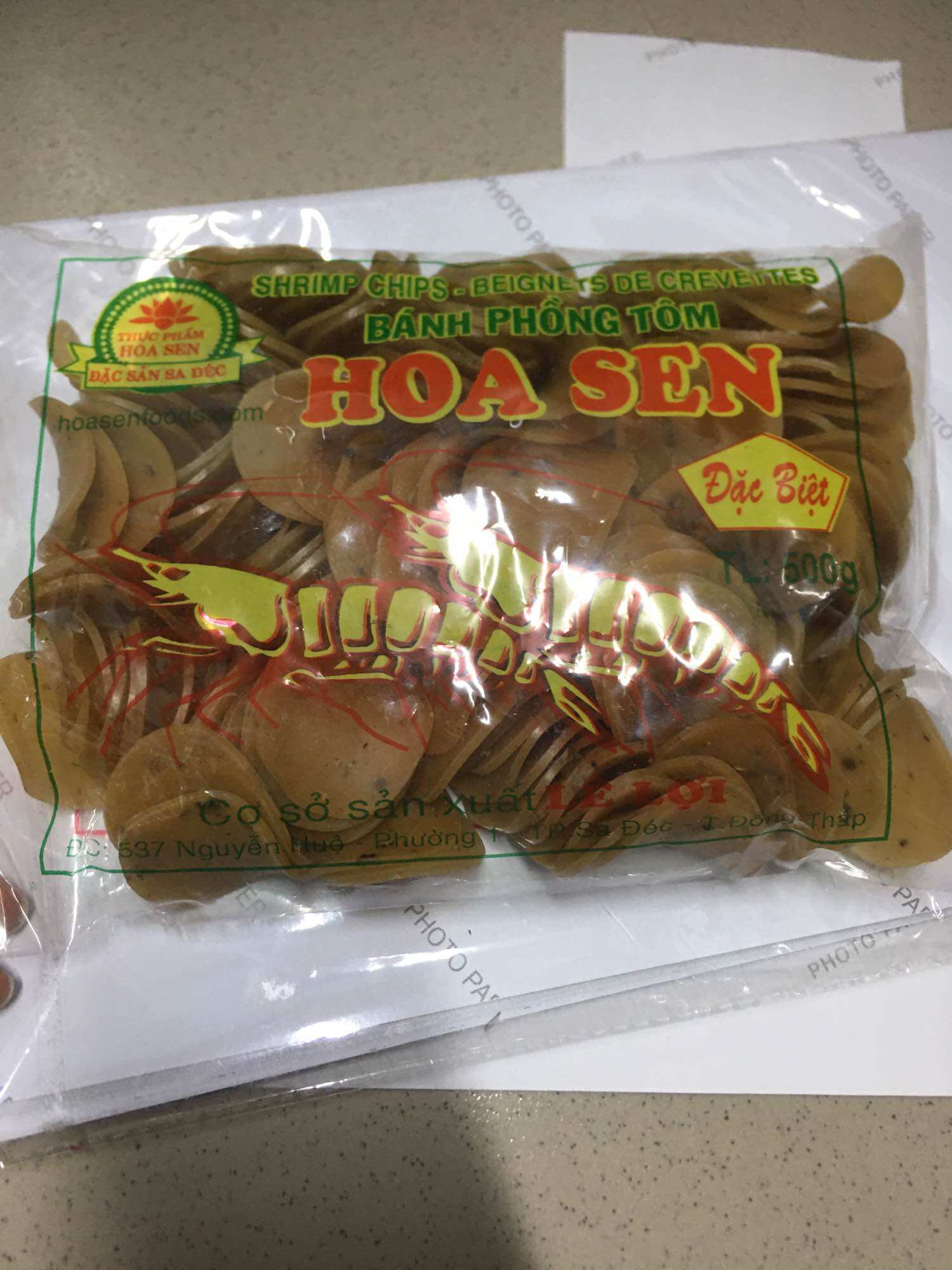Bánh Phồng Tôm Tiêu Đen 500G