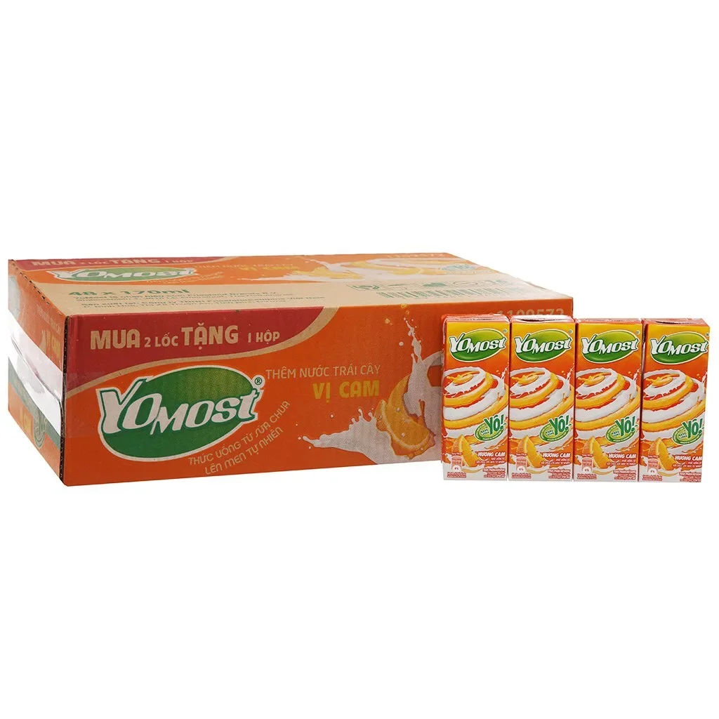 [HCM]Thùng 48 hộp sữa chua yomost hương cam 170ml