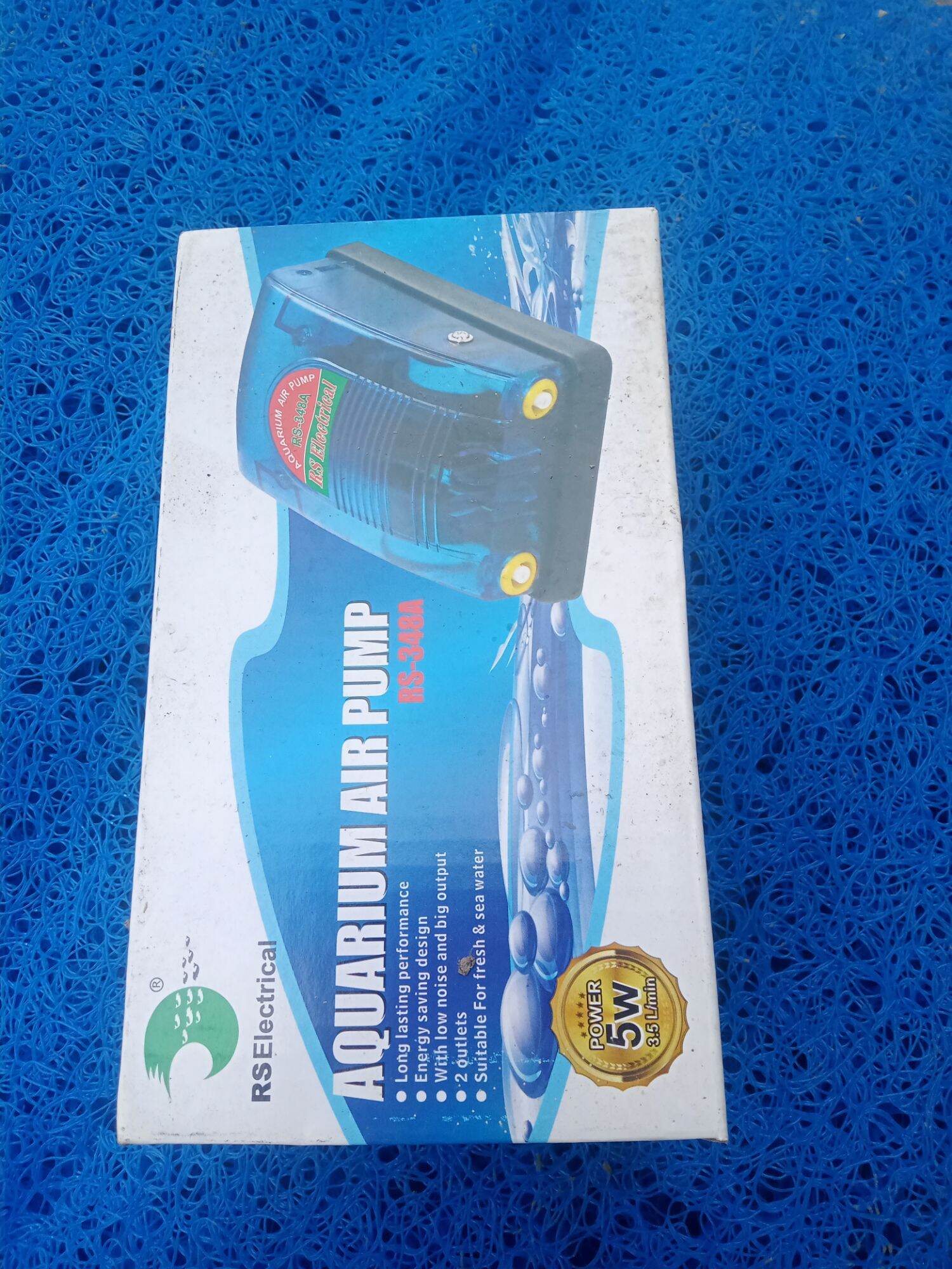 Máy sủi khí oxy bể cá 2 vòi RS 348A rất bền tặng kèm 2 dây sủi + 2 quả sủi/ Máy sủi khí oxy bể cá 1 vòi RS 248A