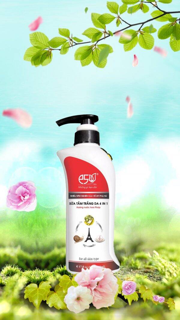 SỮA TẮM TRẮNG DA 4 IN 1 E5 500ml