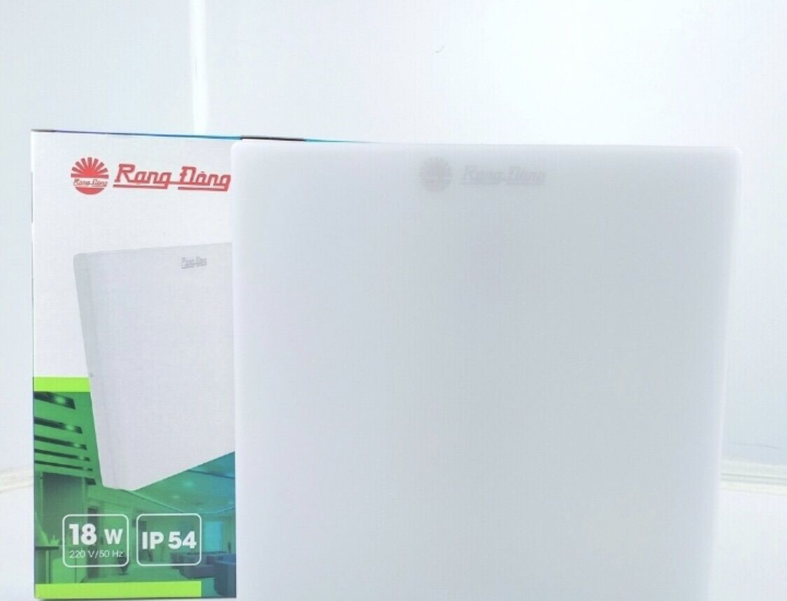 Đèn Ốp Trần Nổi LN12 18W 220x220 (Nhựa) LED Rạng Đông Tràn Viền Chống Nước IP54 (Vuông/Tròn)
