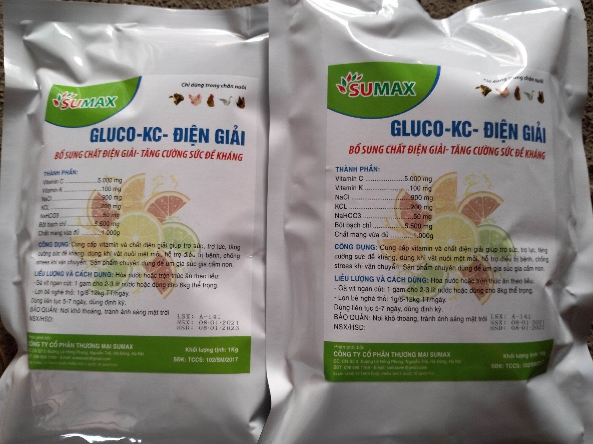 điện giải gluco kc 1kg /gói