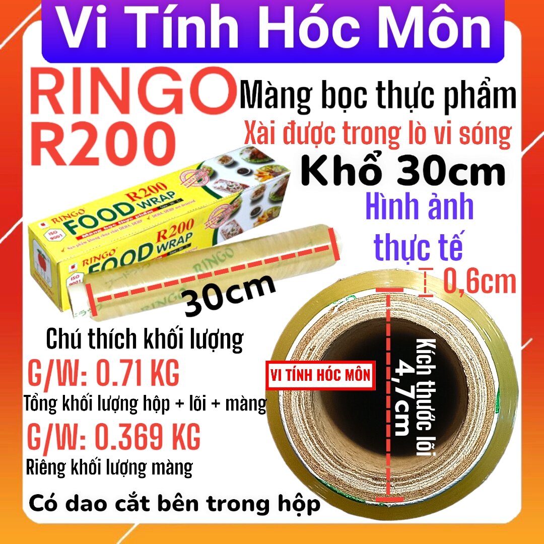 Màng bọc thực phẩm Ringo R200 7K Tuyền Hưng Phú Ringo 200 7K màng bọc Táo size 30cm