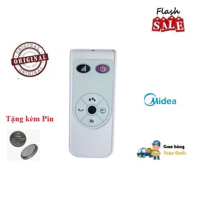 Remot quạt hơi nước midea -  thông dụng và dùng chung cho tất cả quạt điều hòa Midea bán trên thị tr