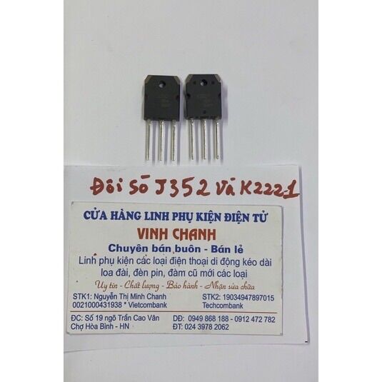 Đôi sò công suất j352 +k2221