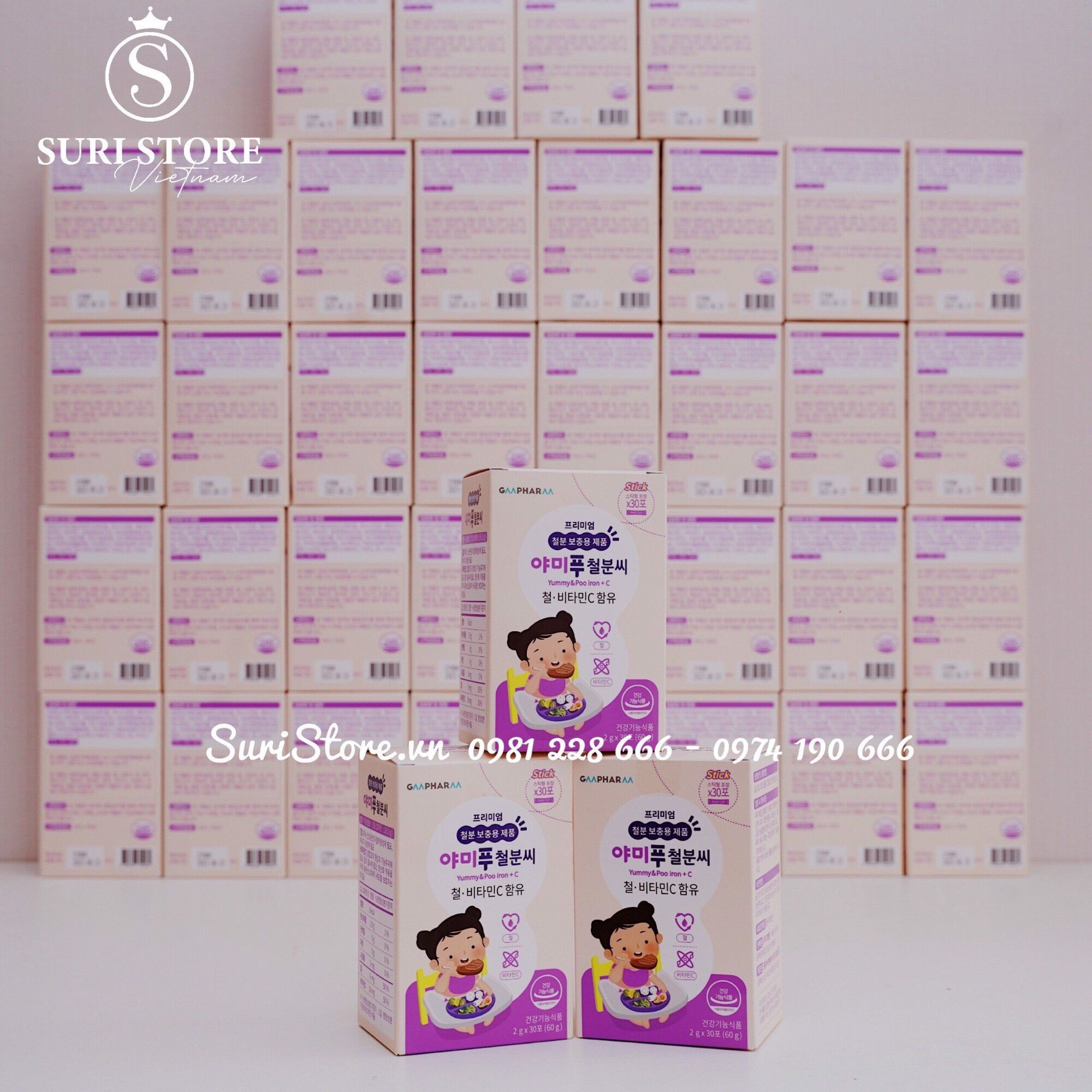 Gmpharm bổ sung - sắt - vitamin c - bột