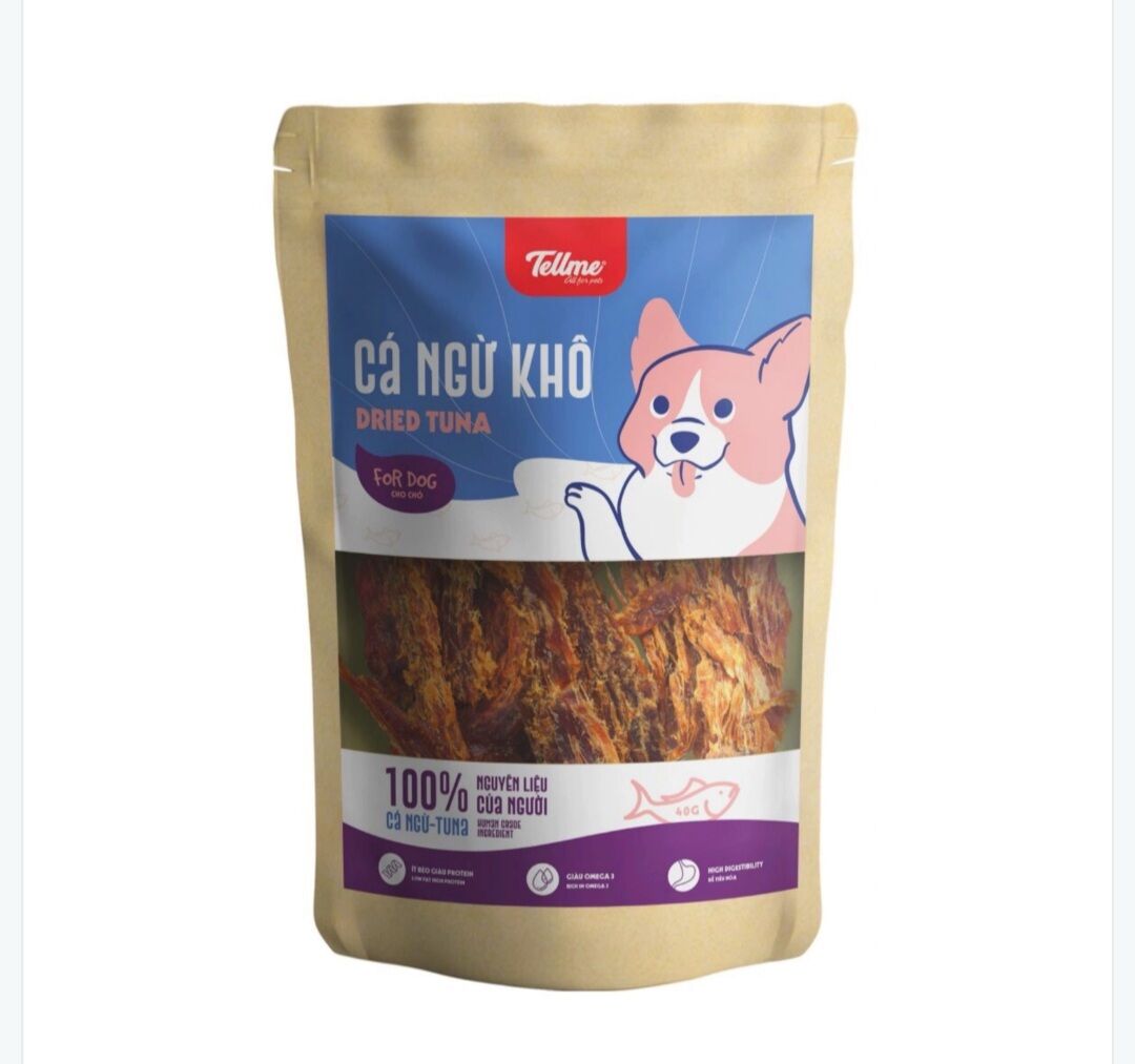 Snack cho cún Khô Cá Ngừ Sấy Tellme