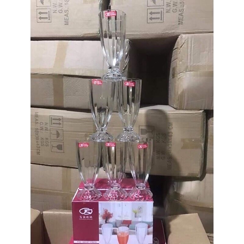 Hộp 6 ly thuỷ tinh sinh tố