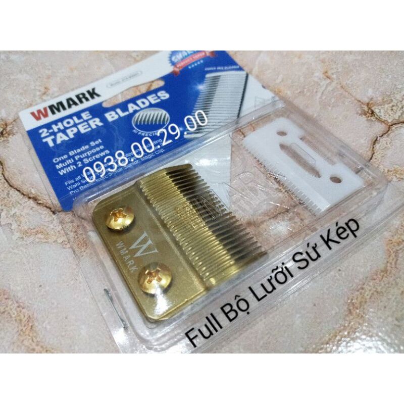 Bộ Lưỡi Sứ Kép Wmark Loại Tốt Cho Tông Đơ Cắt Tóc Các Loại.. 