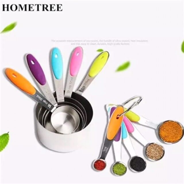 Bộ 10 cup thìa đong inox