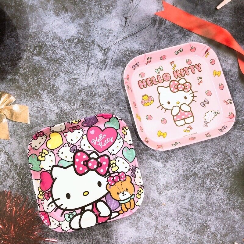 Đĩa vuông melamin HelloKitty