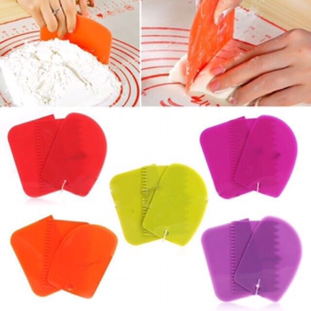 Bộ 3 miếng chà láng vét bột tạo vân bánh