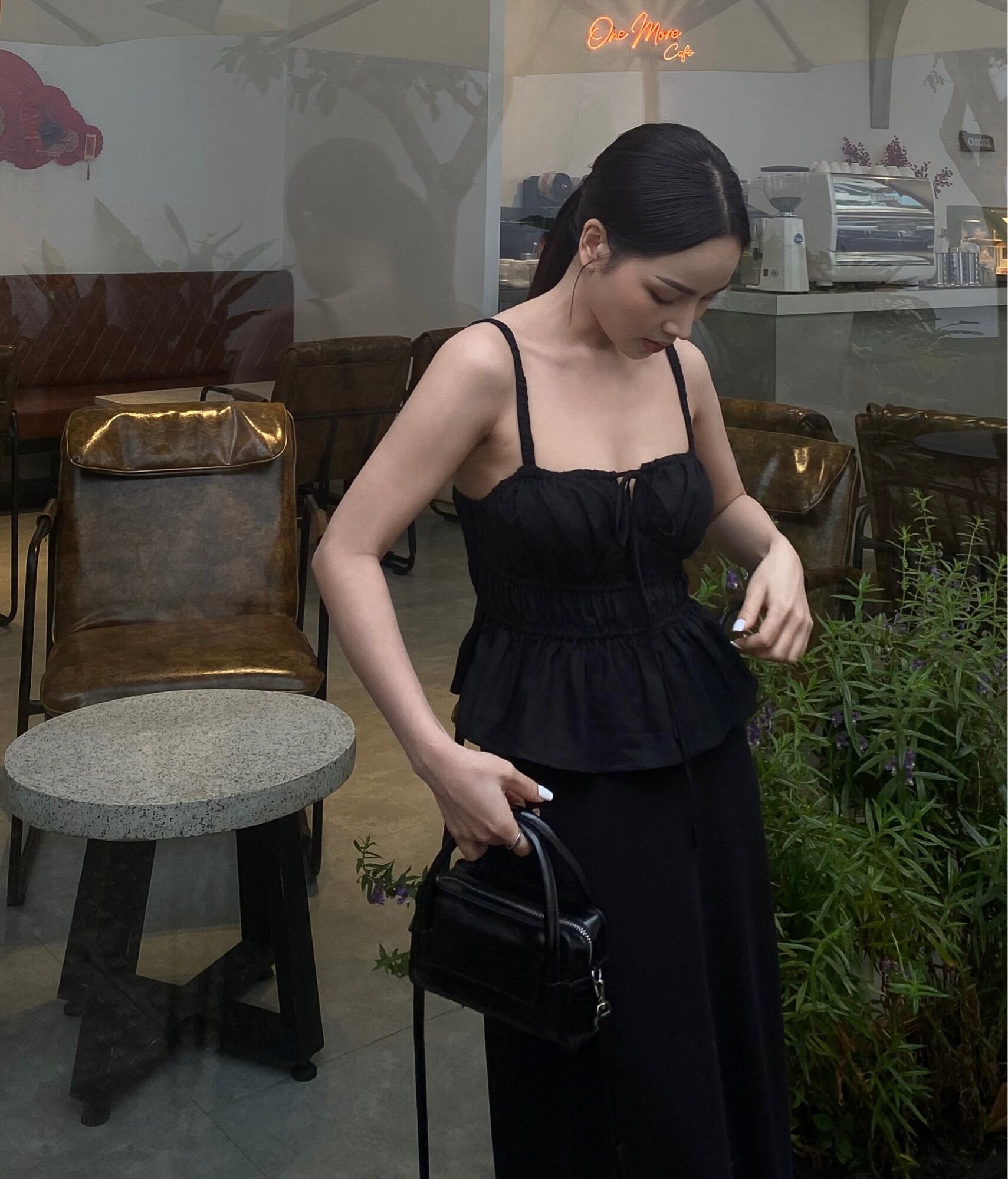 AMY Top - Áo Linen Nhún ( ảnh chính chủ )