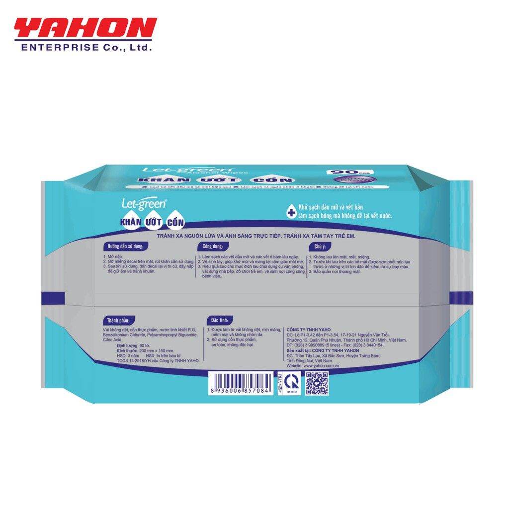 Combo 6 khăn ướt cồn let Green 90 miếng.