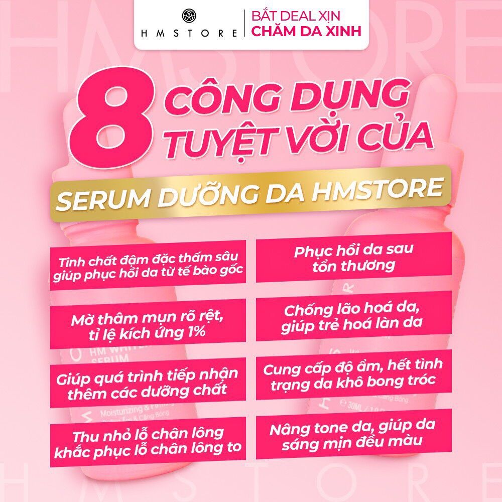 SERUM TRẮNG DA HM STORE MẪU BAO BÌ MỚI 2022