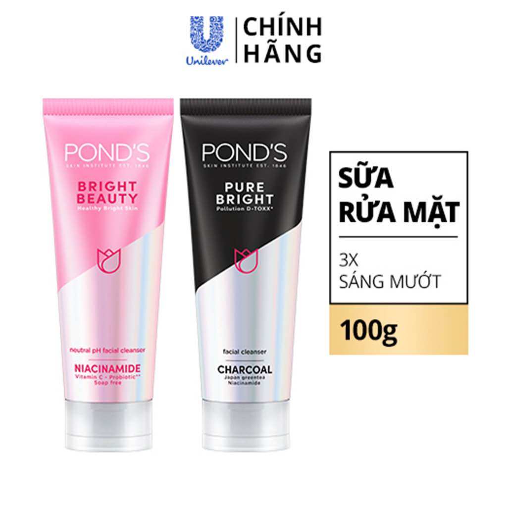 Sữa rửa mặt POND’S White beauty trắng hồng rạng rở 100g