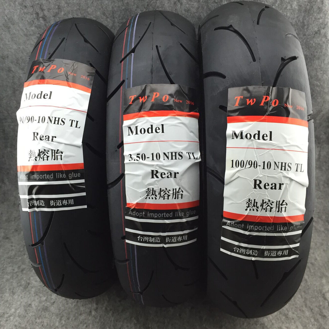 Lốp xe bán nhiệt nóng chảy twpo 90/350/100-10 xe máy điện fuxi kix 10/12 inch
