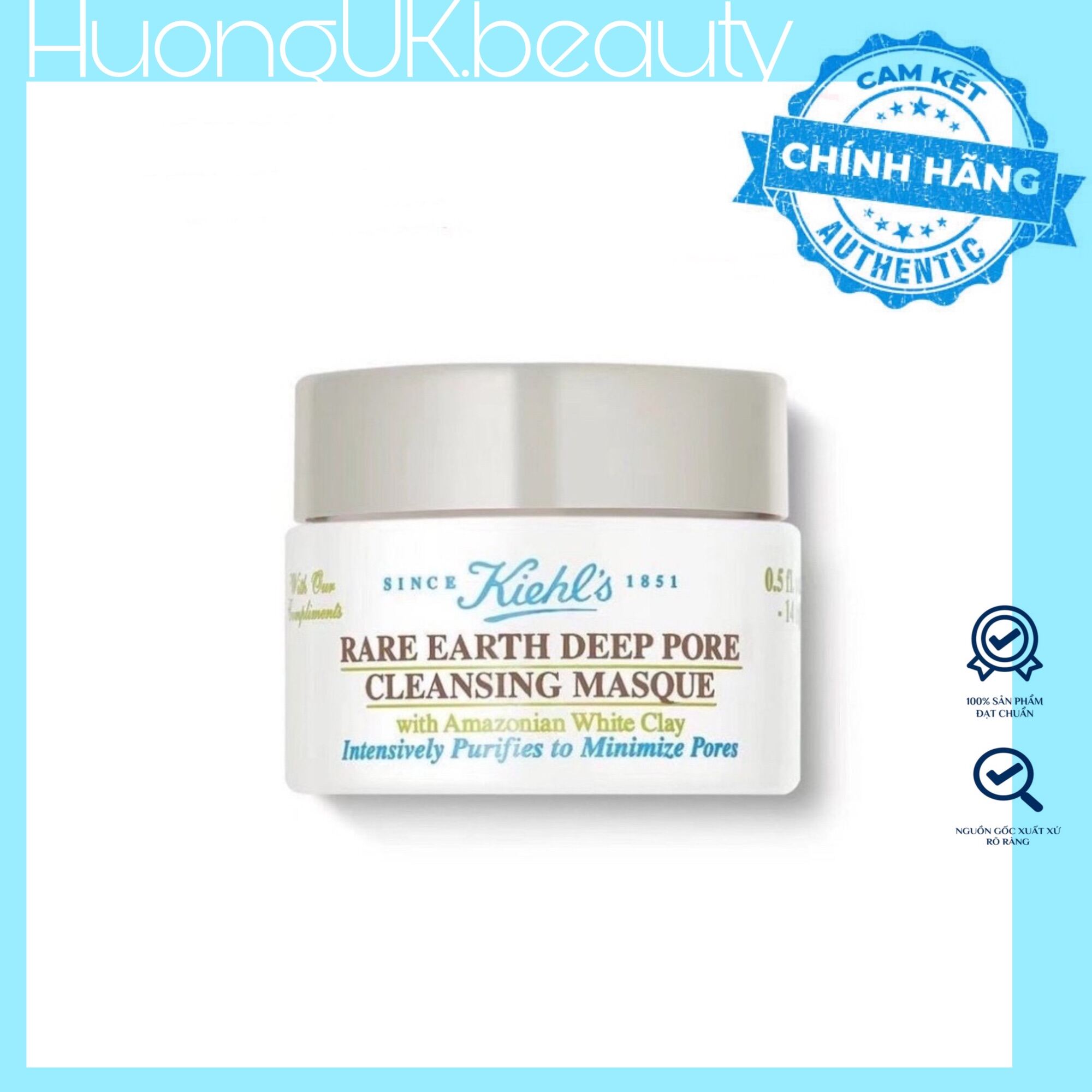 Mặt Nạ Đất Sét Kieh Rare Earth Deep Pore Cleansing Masque