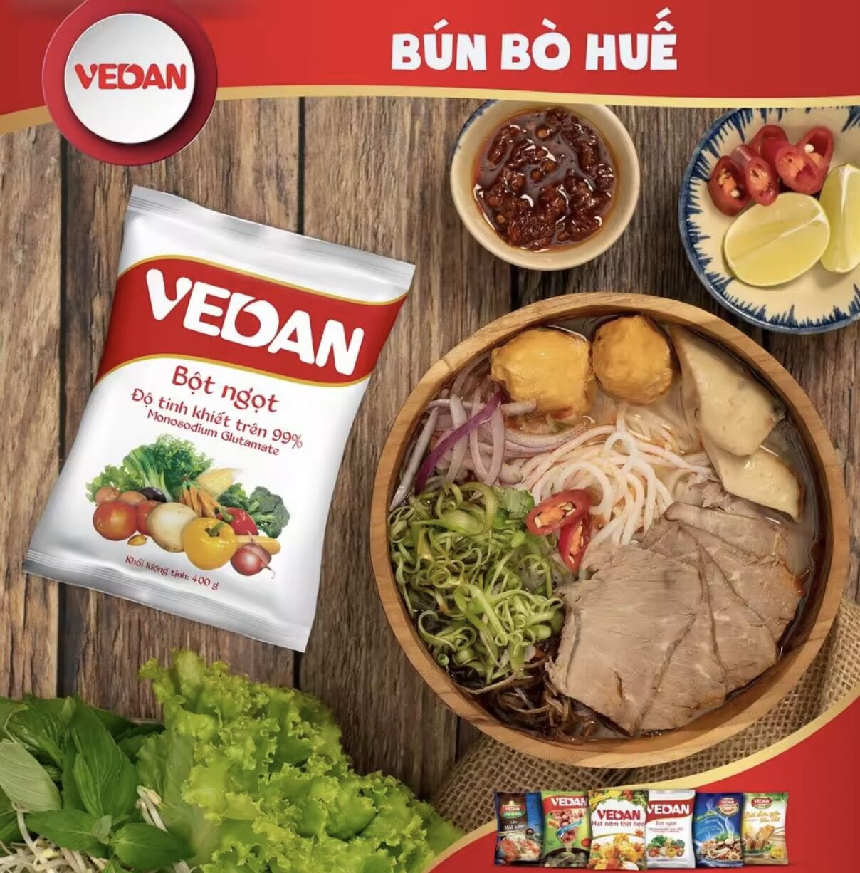 Bột ngọt Vedan hạt lớn gói 1kg