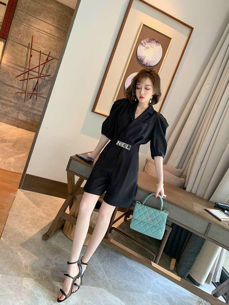 SET BỘ LIỀN ÁO CỔ VEST QUẦN KÈM THẮT LƯNG