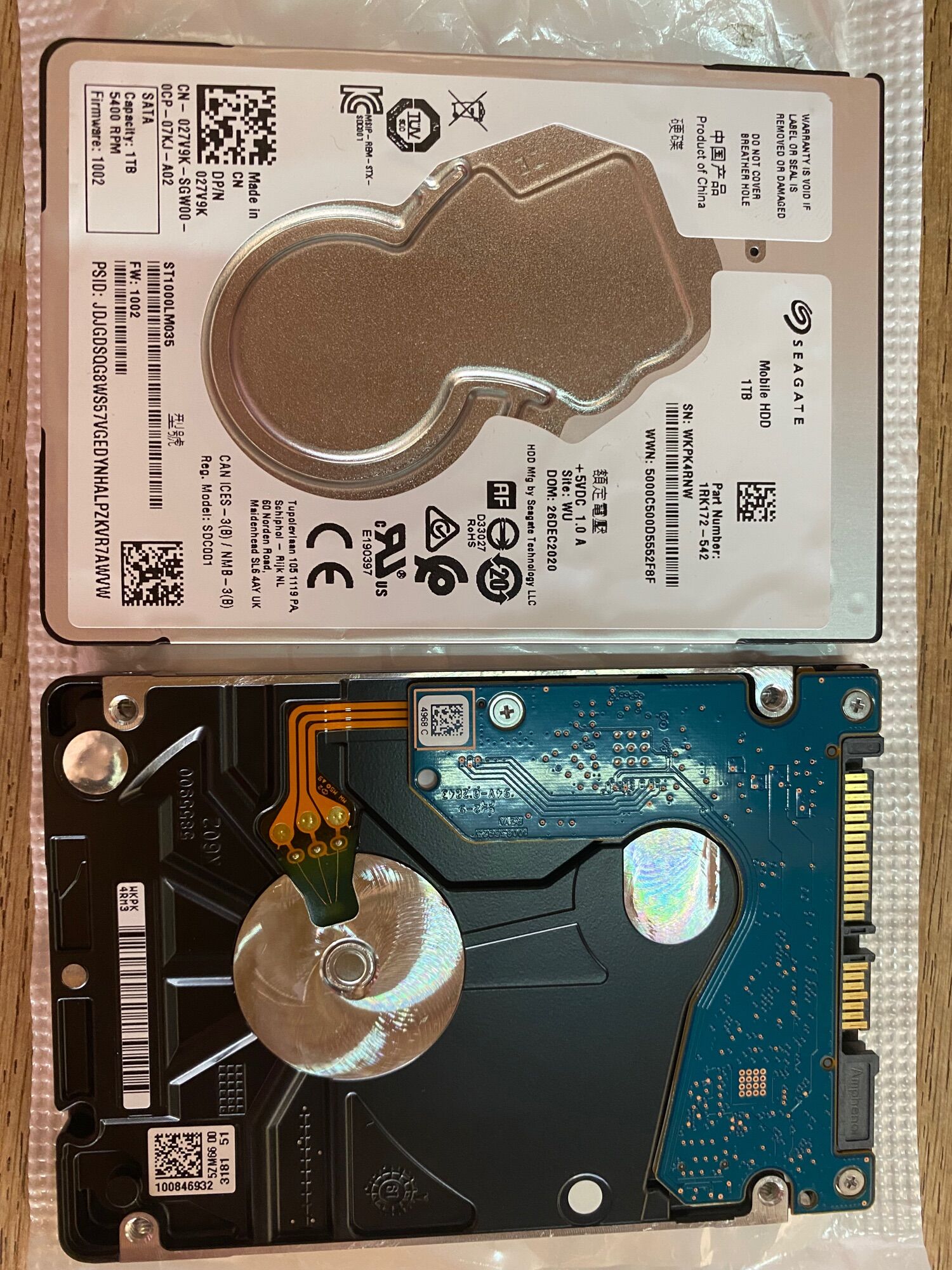 HDD 1Tb tháo máy new