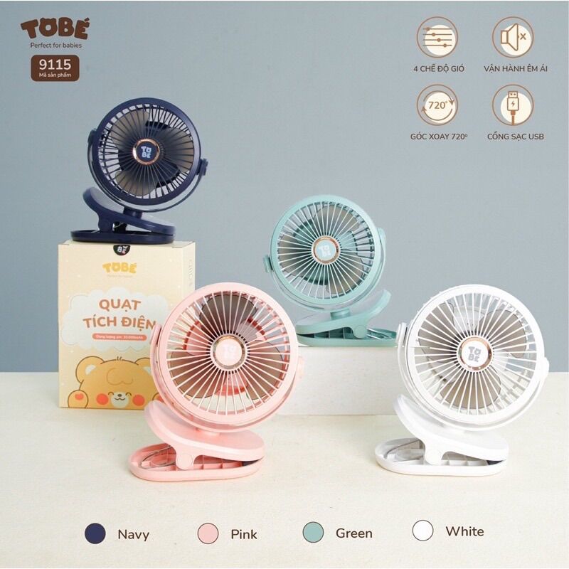 Quạt tích điện mini ToBe