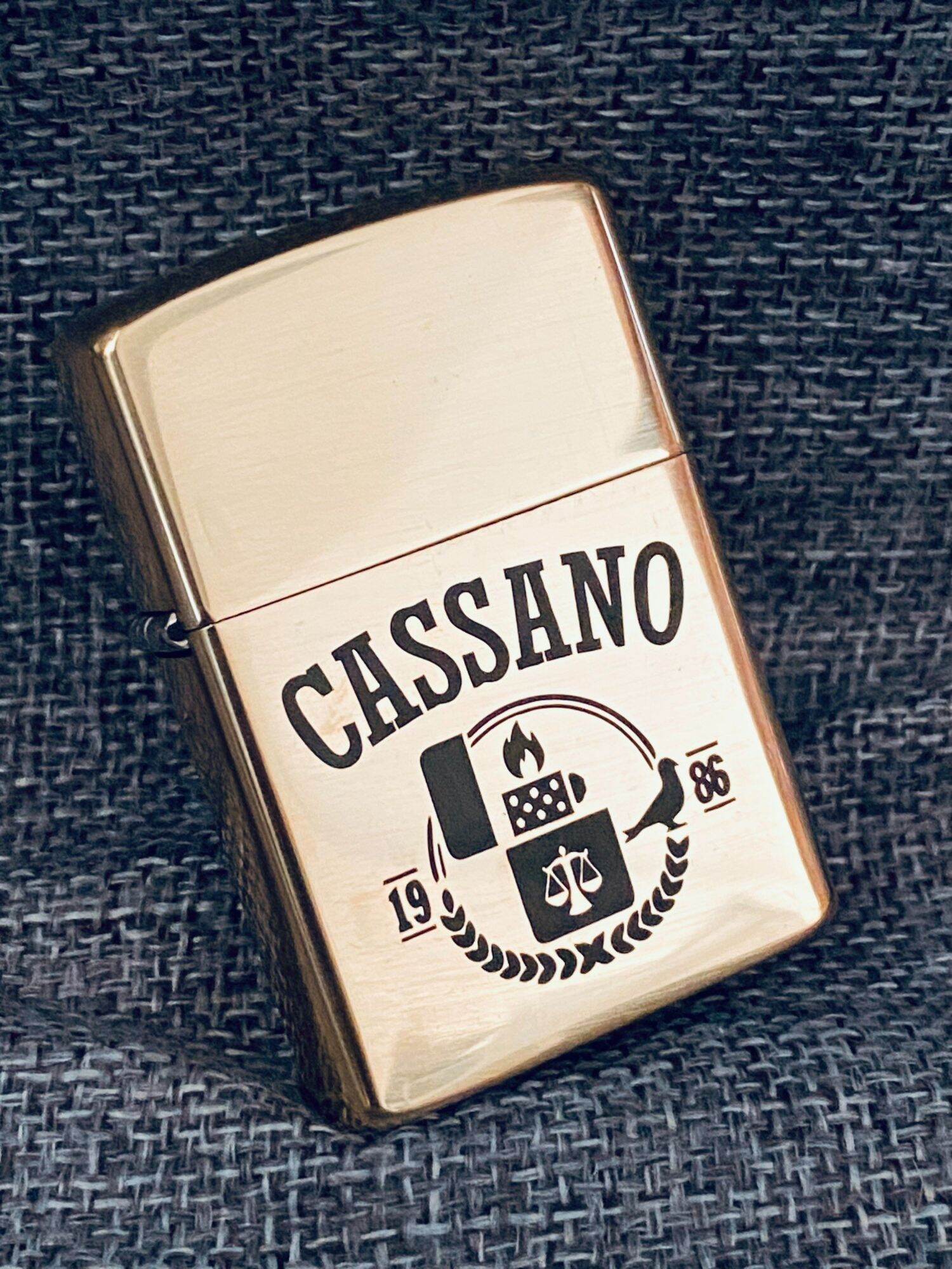 Bật lửa Zippo đồng nguyên khối mẫu Cassano Hàn Quốc 1988 kèm xăng 20ml