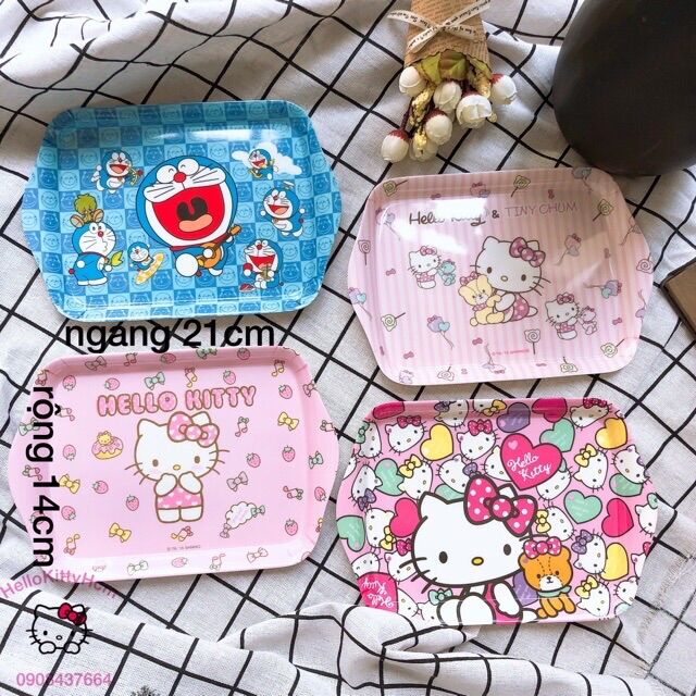 Dĩa Melamin HelloKitty Doreamon