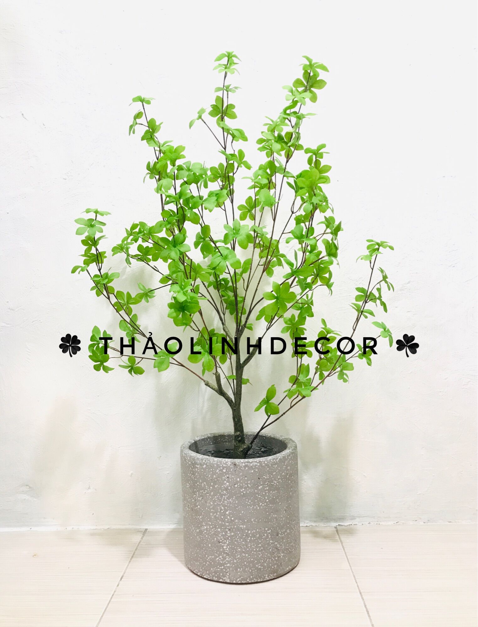 Cây Cẩm thạch nam giả trang trí hàng loại 1 85cm Thảo Linh Decor