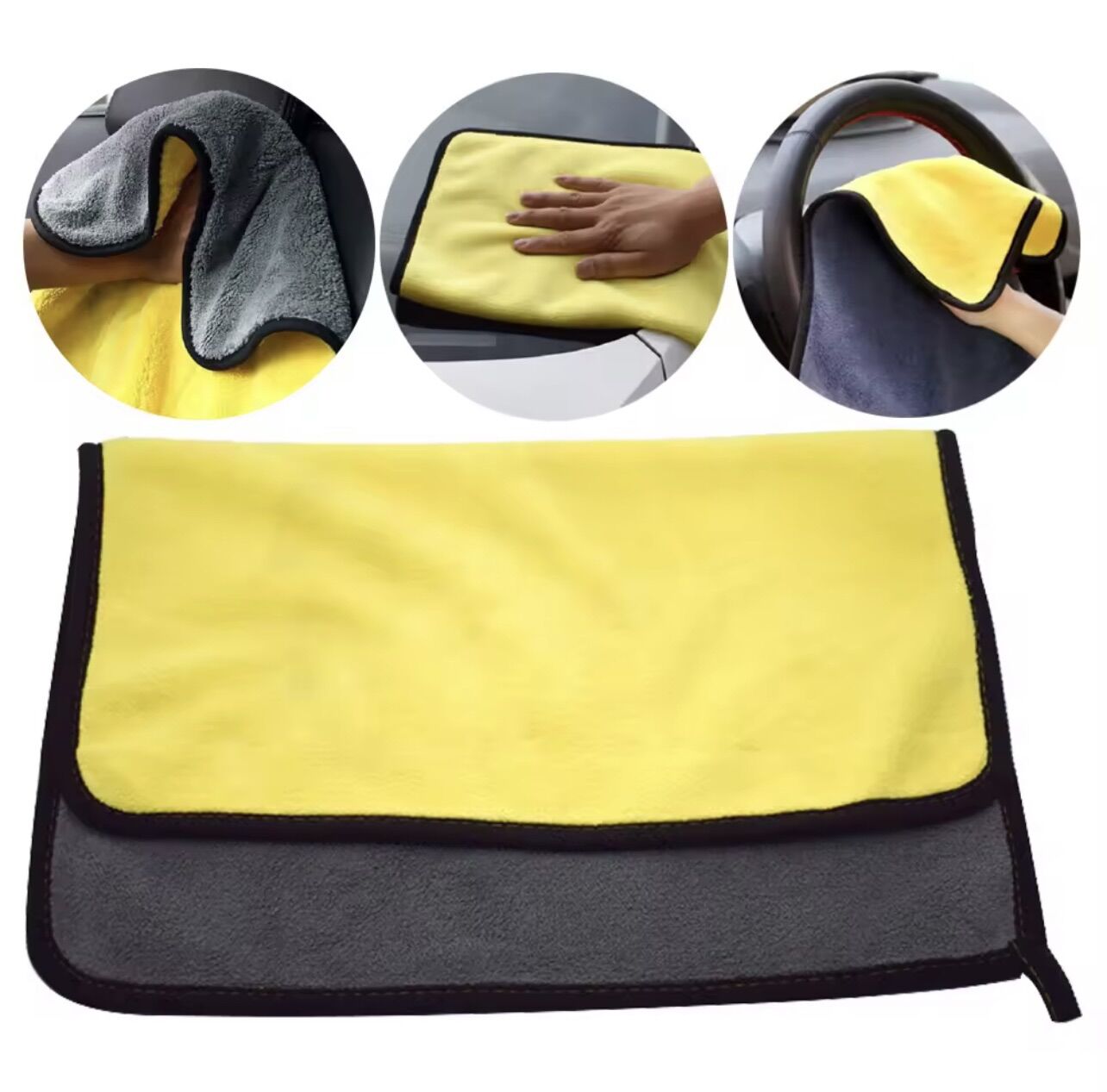 [HCM] Khăn Lau Xe Microfiber Mềm Mịn Siêu Thấm Hút, Mềm Mịn Siêu Thấm Hút