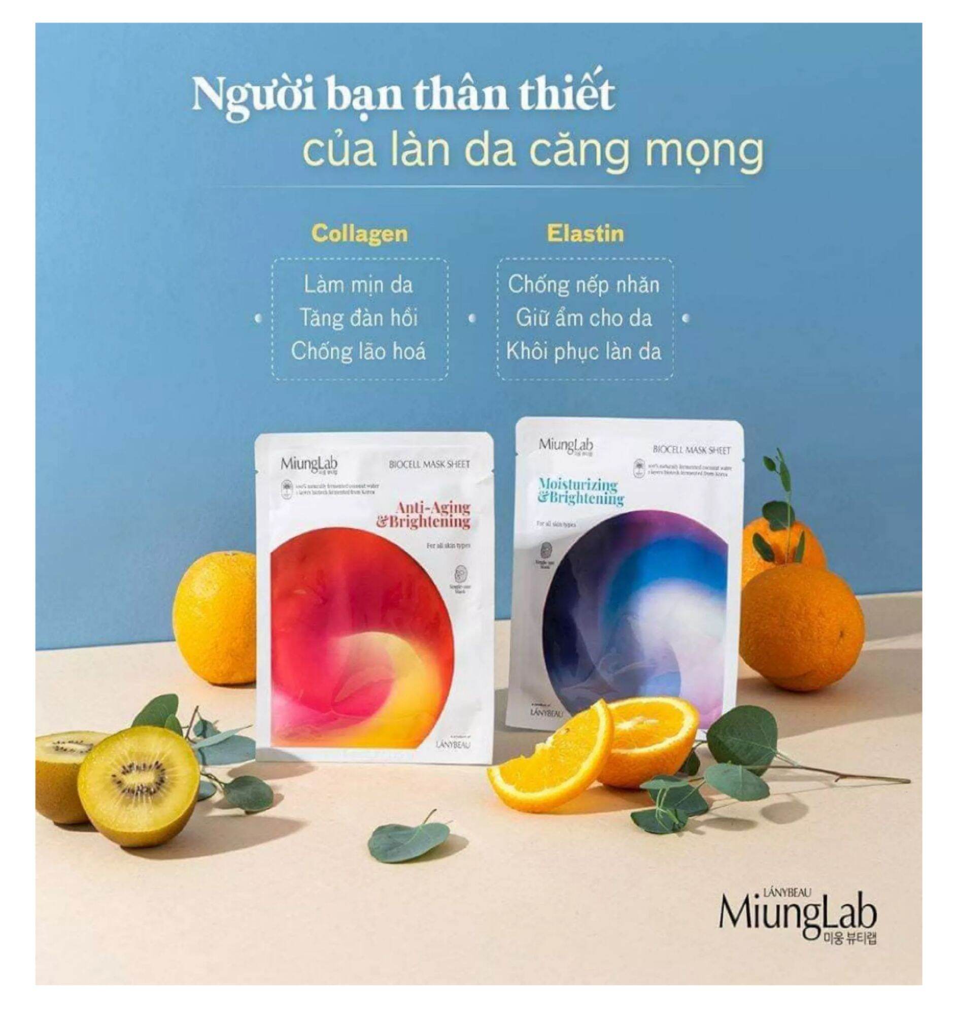 [Hcm]Combo Hộp 7 Miếng Mặt Nạ Miung Lab: 7 Mix 2 Màu - 7 Xanh - 7 Đỏ