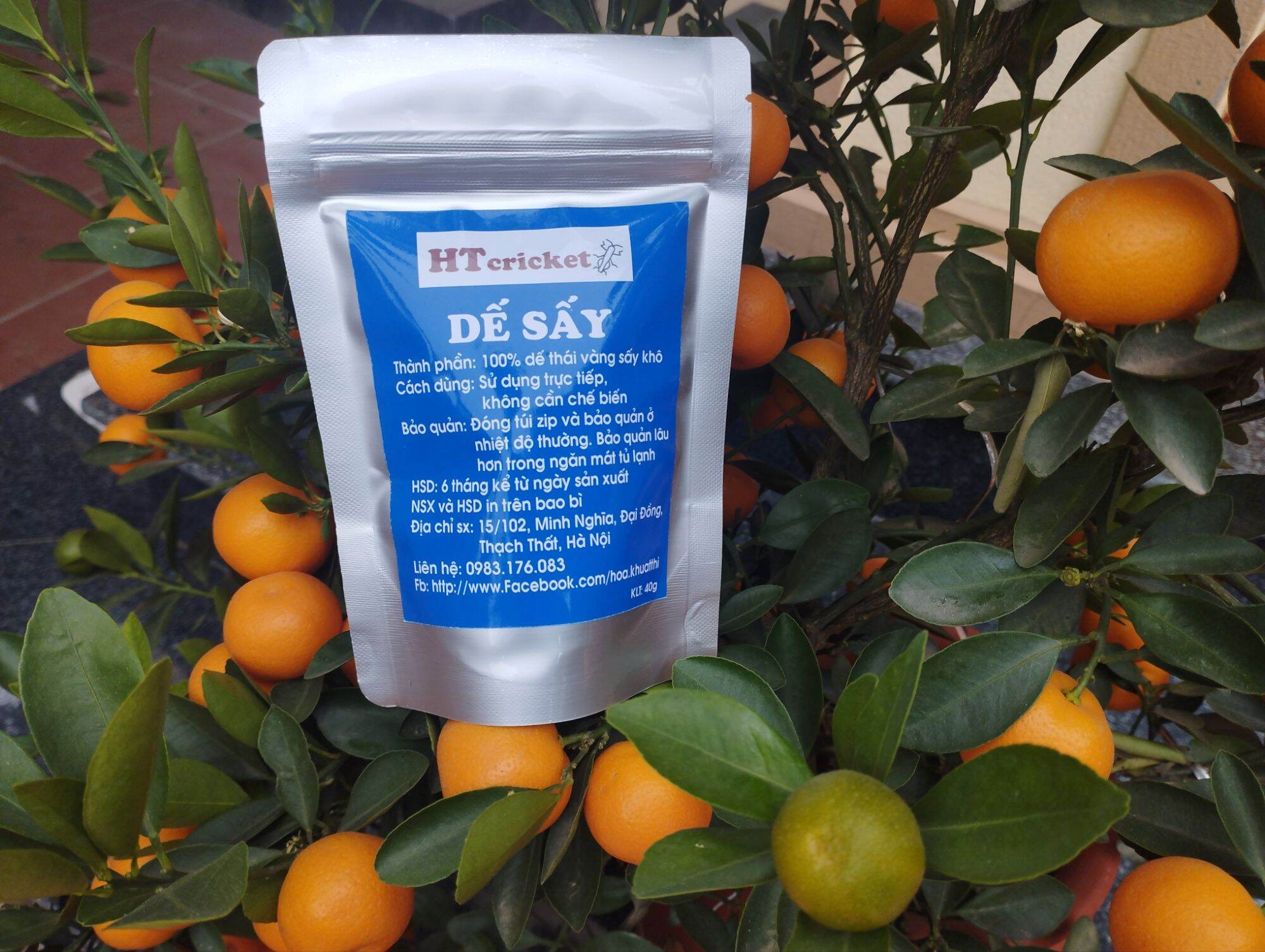 Dế sấy khô (40g) cho chim cảnh,cá cảnh, cá Koi, bò sát, rùa, gà đá, mèo, hamster..)