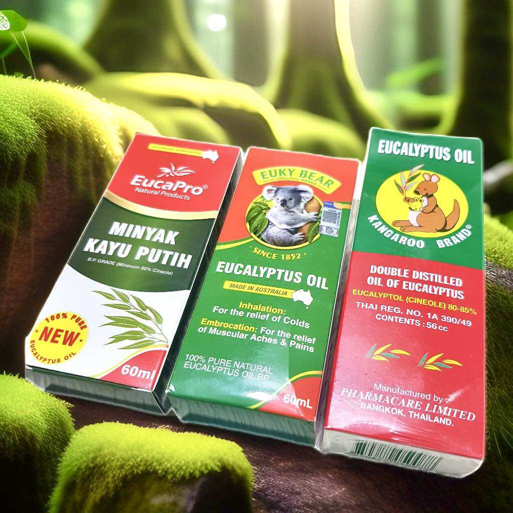 Dầu khuynh diệp eucapro 60ml + cao ấm ngực 15 & 50g, sản phẩm thảo dược organic khuynh diệp úc