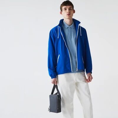 Túi Lacoste Nam Chantaco Matte Stitched Leather Vertical  Bag
