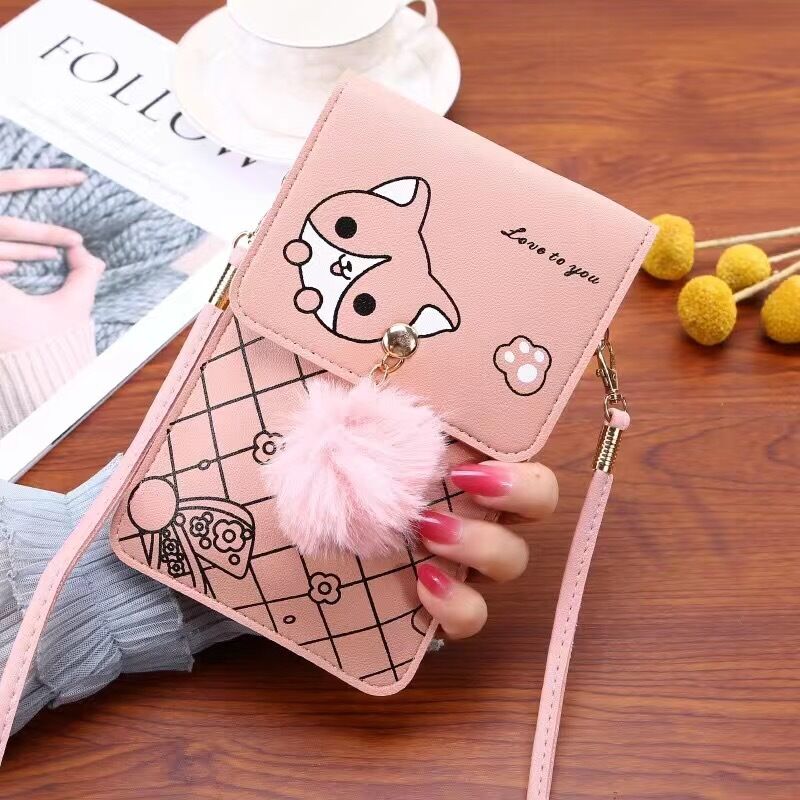 Túi đựng điện thoại quả bông cute